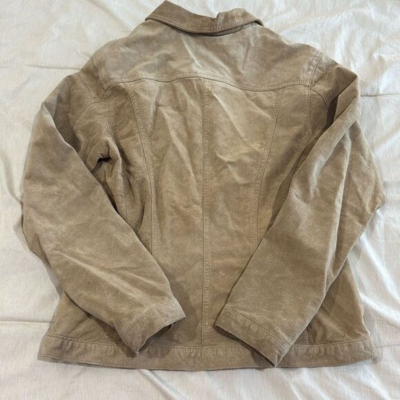 For Joseph 100% Suede Button-Up Collared Jacket • Tan • Size Medium • EUC - Picture 2 of 2